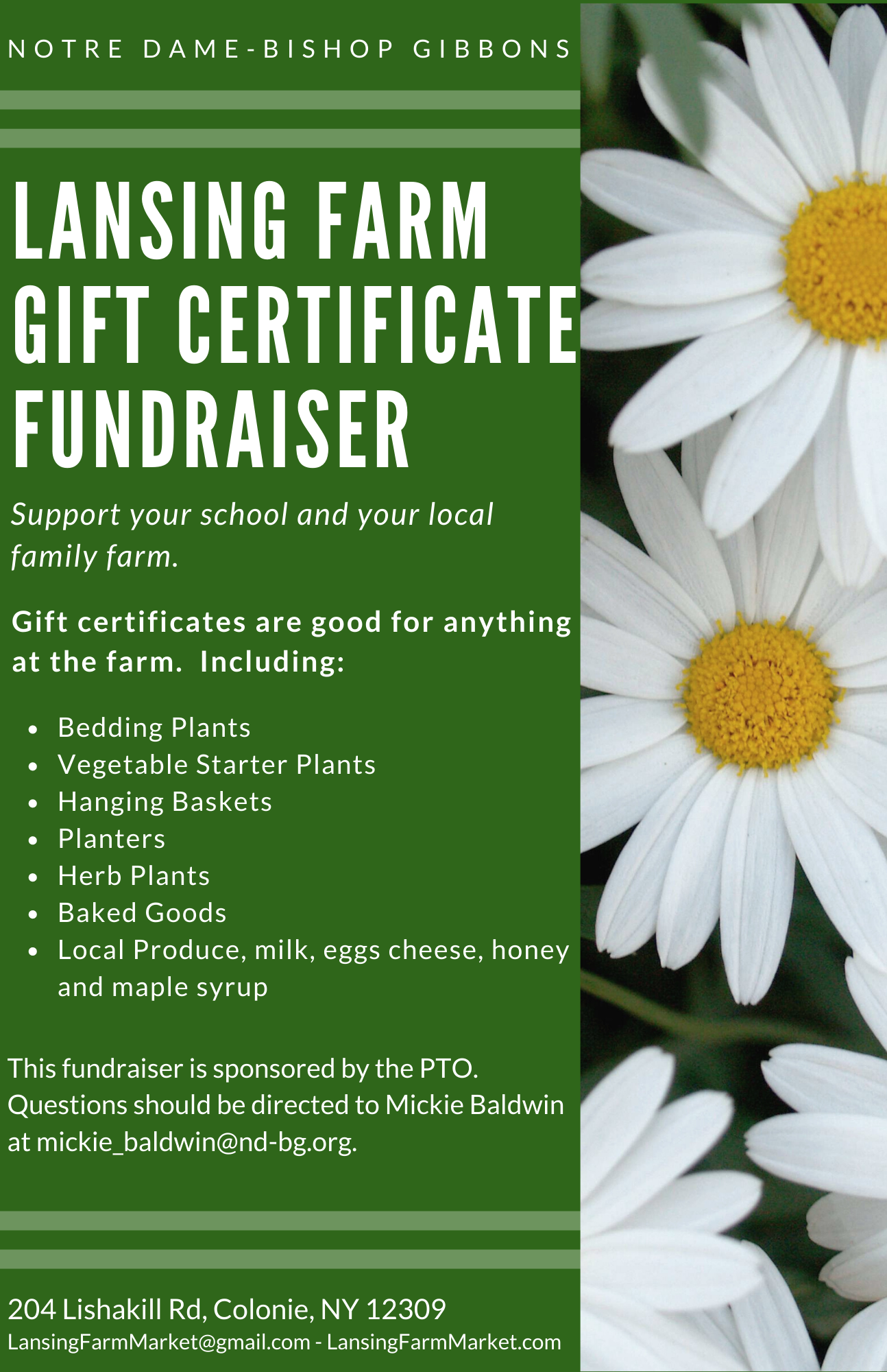 PTO Fundraiser with Lansing Farm
